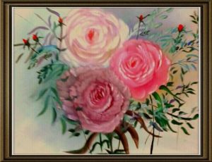 Voir le détail de cette oeuvre: roses et pivoines