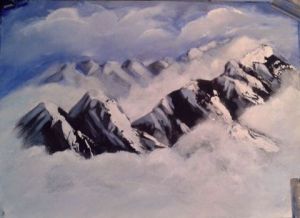 Voir le détail de cette oeuvre: nuages en montagne