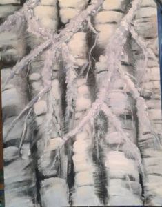 Voir le détail de cette oeuvre: troncs de bouleau en hiver
